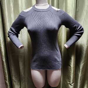 INC International Concepts Charcoal Off-the-Shoulder Sweater